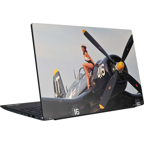 1940s Navy Pin-Up Girl On Corsair Fighter Plane Dell Vostro Skin